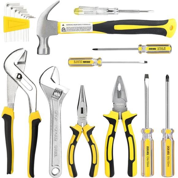 Tool Set Tool Kit 19-Piece Household Tool Kit Set Pliers Screwdriver Set Hex Key - Picture 2 of 7